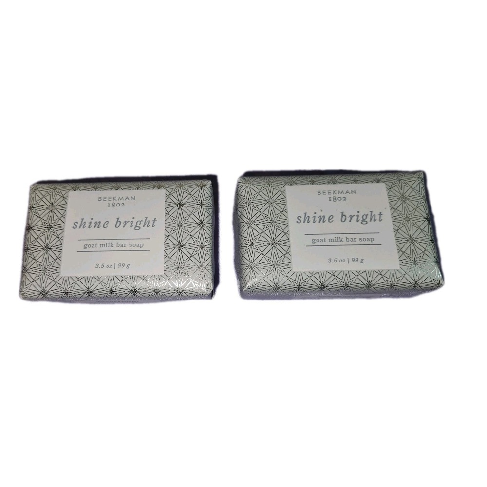 BEEKMAN 1802- SHINE BRIGHT GOAT MILK BODY CREAM Hand Cream 2 Soap & A Tin In Box - Picture 3 of 4